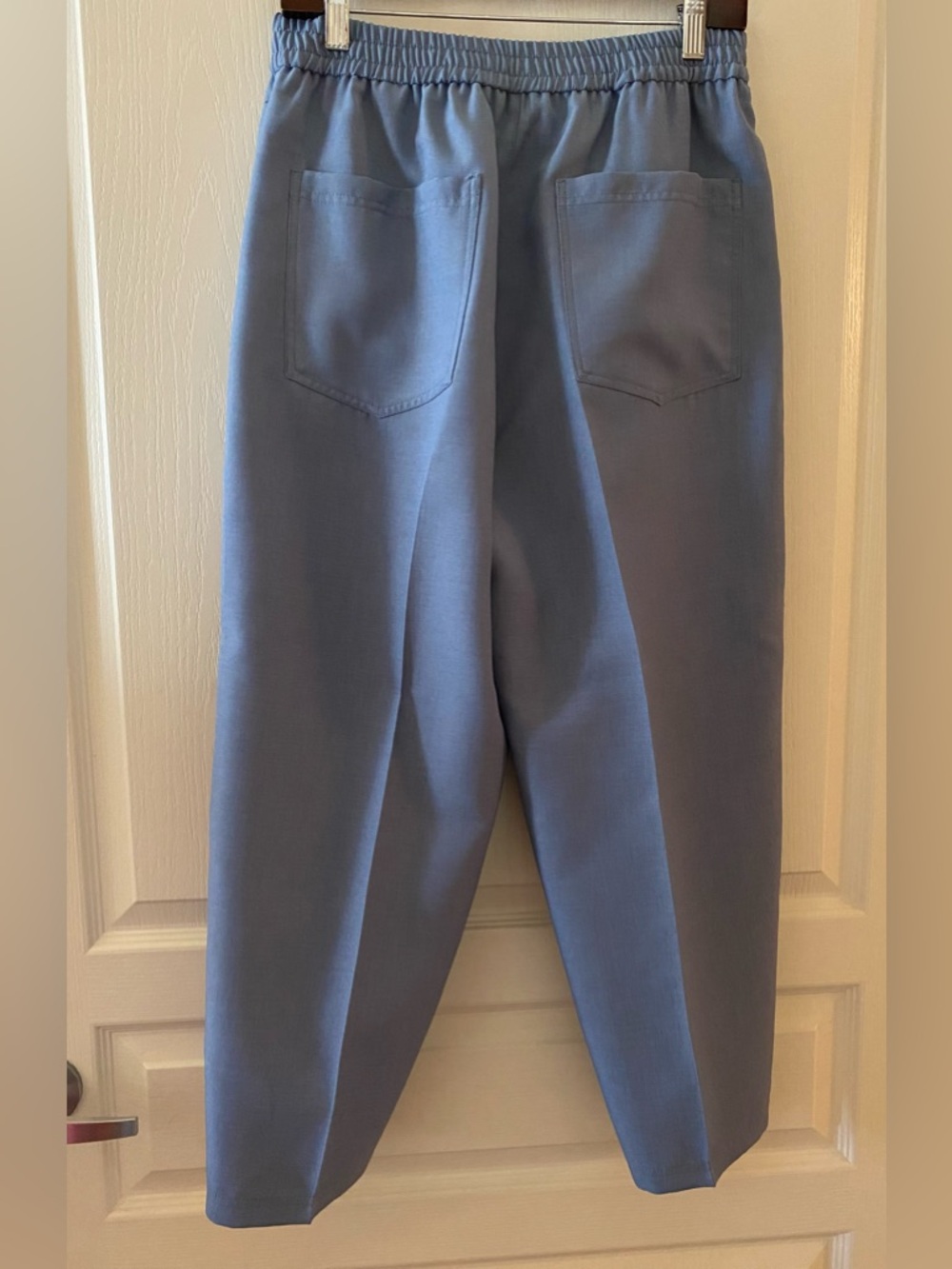 ZARA Set: Single Button Blazer & Tapered Trousers in Pale Blue - M/L - Picture 9 of 16